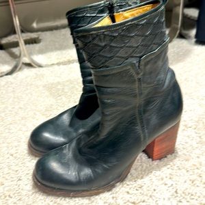 Emerald green, hottest color of the year in a booty leather wrapped Heel